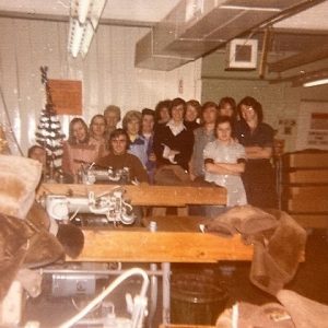 Friends in the Baily's work room. Photo: Fran Truscott