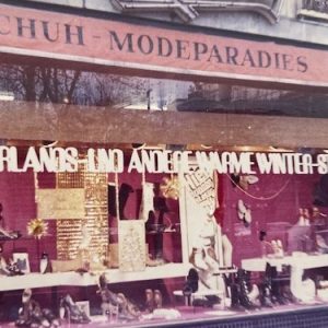 A shoe shop in Wiesbaden, Germany, displaying Morlands footwear Photo: Sally Hill